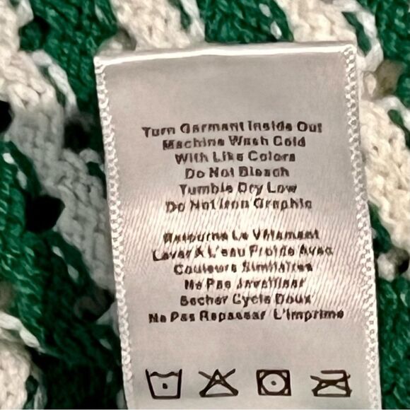 Spiritual Gangster Green and White Crewneck Sweater with Stripes - Picture 6 of 8